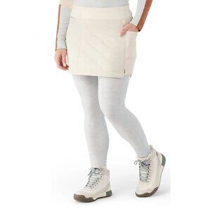Smartwool Smartloft Skirt Quilted Wool Blend Beige Pockets Comfort Warm Outdoors